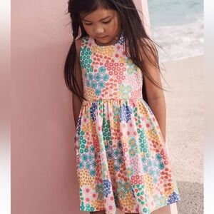 Hanna Andersson Colorful Floral Sea Daisy Dress size 8